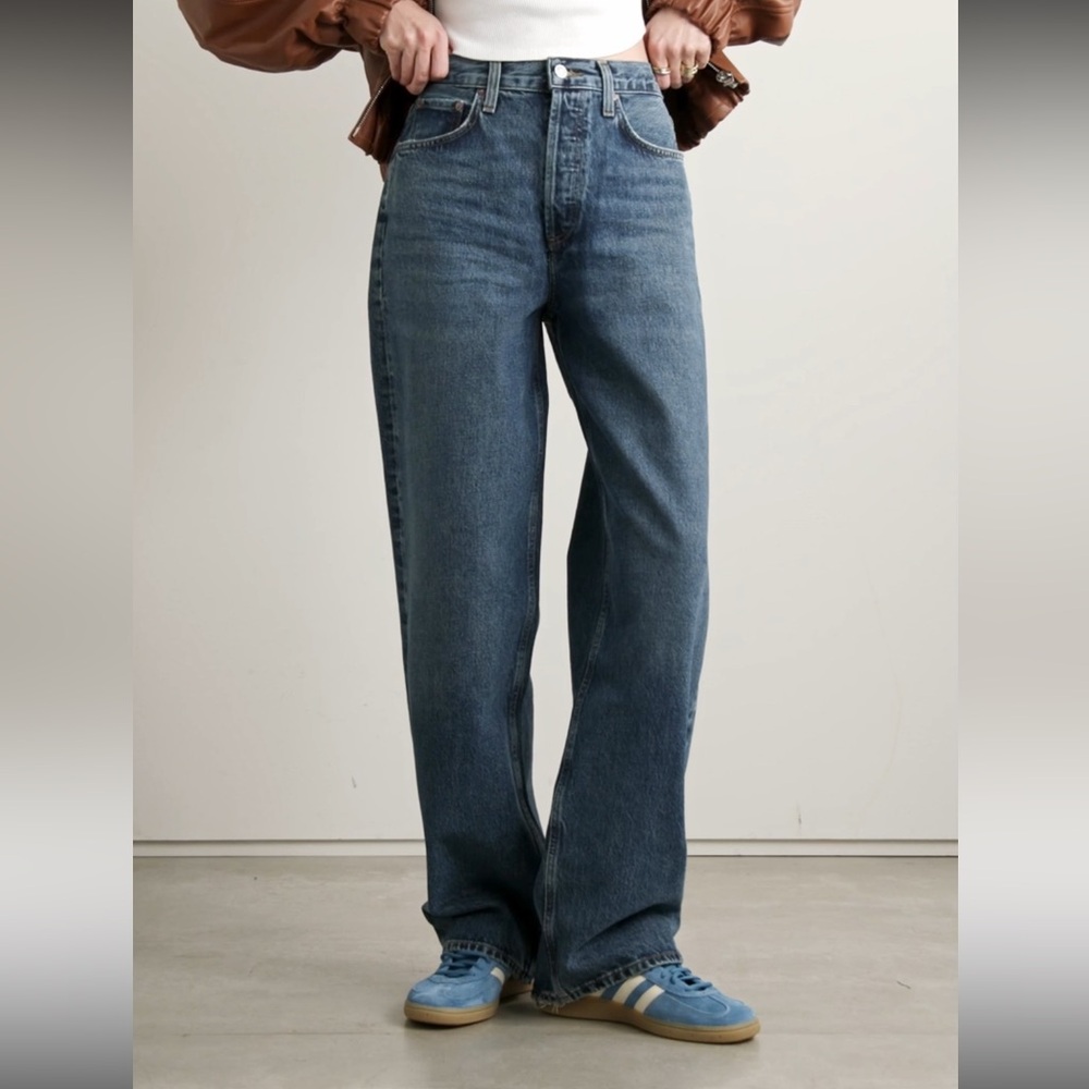 Agolde Blue Wide Leg Jeans